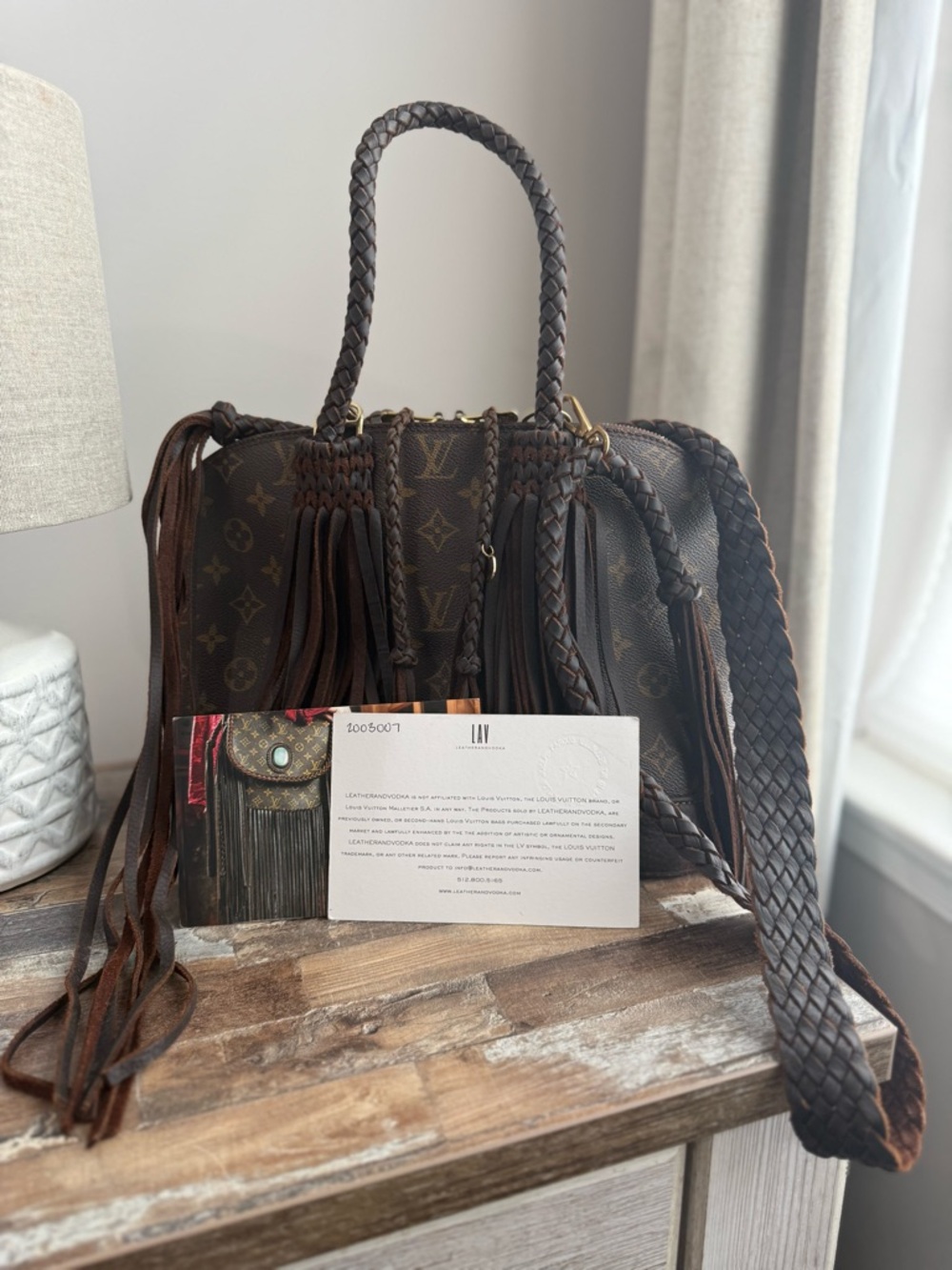 Louis Vuitton Monogram Braided Fringe Shoulder Bag in Dark Brown - Picture 12 of 12